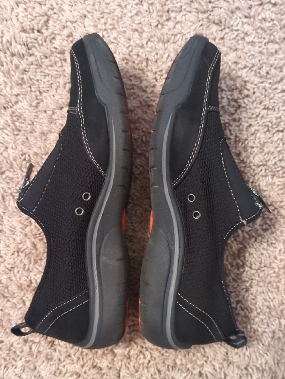 Anne Klein Sport Black Slip-On Athletic Shoes with Contrast Stitching - Picture 2 of 3